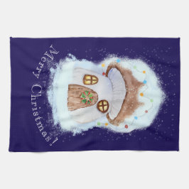 Paño De Cocina Casa de Cuento de Navidad