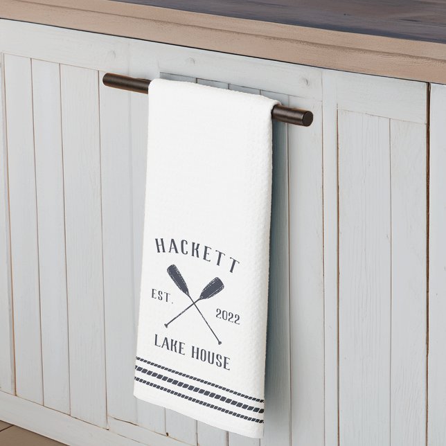 Paño De Cocina Casa de lagos personalizada de orejas rusticas bla (Subido por el creador)