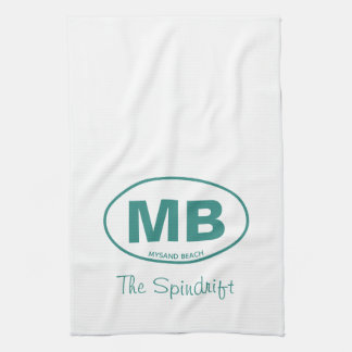 Paño De Cocina Casa de playa con dos letras óval Fir Cottage