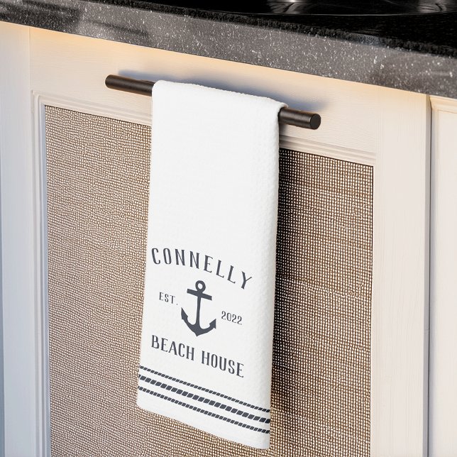 Paño De Cocina Casa de playa personalizada de la Marina Rustic An (Subido por el creador)