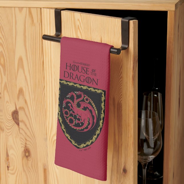 Paño De Cocina CASA DEL DRAGÓN | Escudo de House Targaryen (Pliegue de tercios)