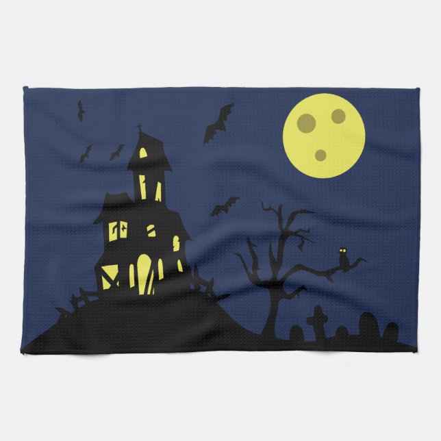 Paño De Cocina Casa embrujada (Horizontal)