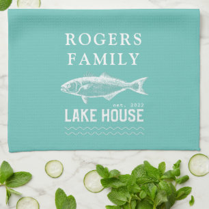 Paño De Cocina Casa personalizada junto al lago