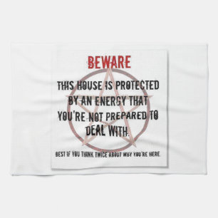 Paño De Cocina casa protegida energía del wicca