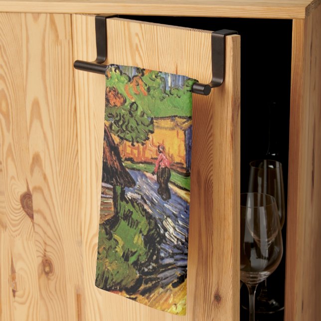 Paño De Cocina Casas de Auvers, por Vincent van Gogh (Pliegue de tercios)