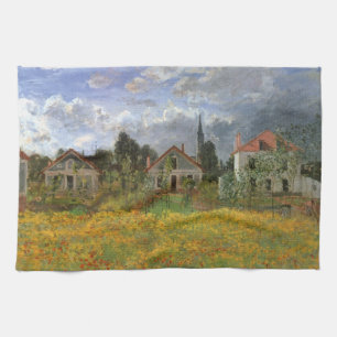 Paño De Cocina Casas en Argenteuil de Claude Monet, Arte Antiguo