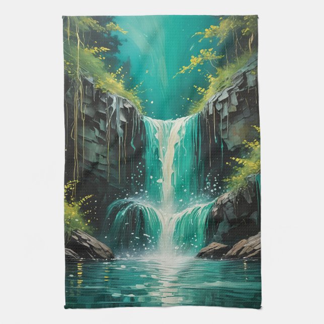 Paño De Cocina Cascada de serenidad (Vertical)