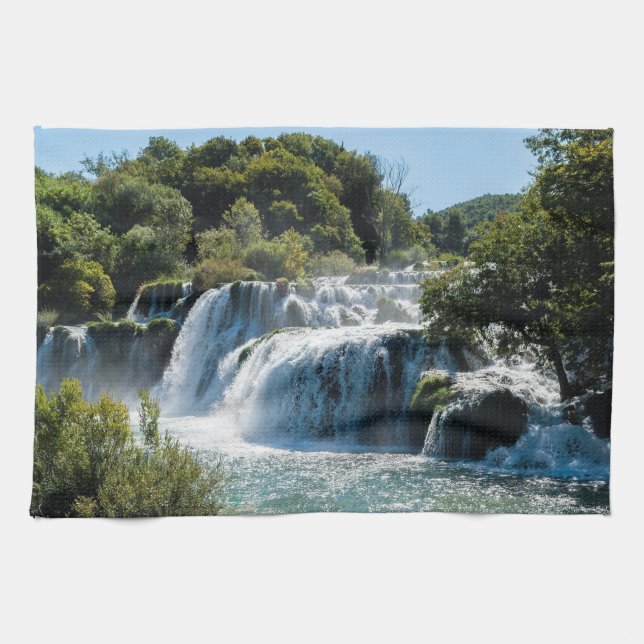 Paño De Cocina Cascada en el Parque Nacional Krka - Dalmatia, Cro (Horizontal)
