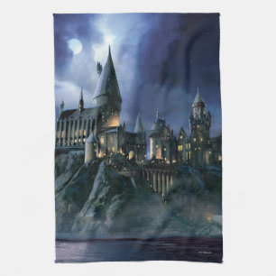 Paño De Cocina Castillo de Harry Potter   Hogwarts iluminados por
