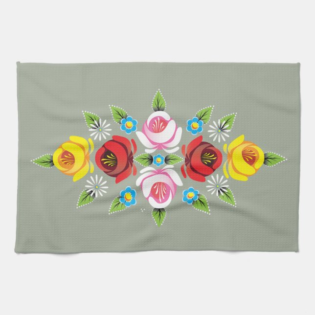 Paño De Cocina Castillos - arte popular del canal tradicional (Horizontal)