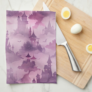 Paño De Cocina Castillos góticos en niebla - Halloween con fantas
