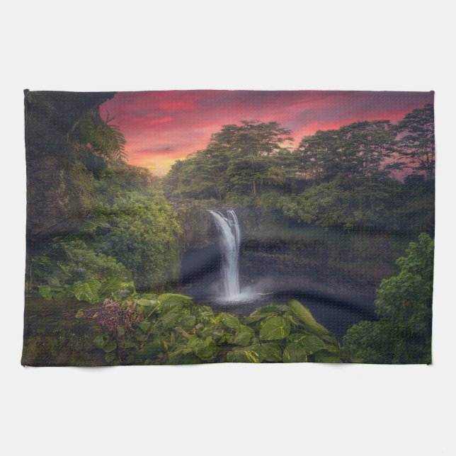 Paño De Cocina Cataratas | Cataratas del arcoiris, Hilo, Hawaii (Horizontal)