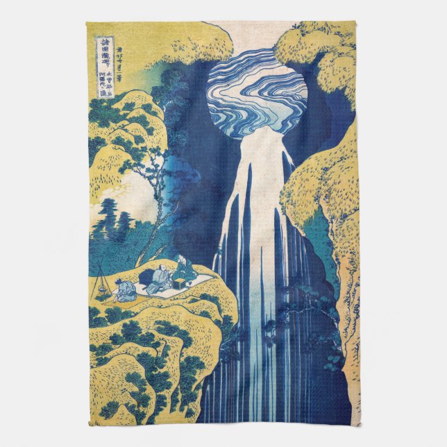 Paño De Cocina Cataratas de Katsushika Hokusai - Amida (Vertical)