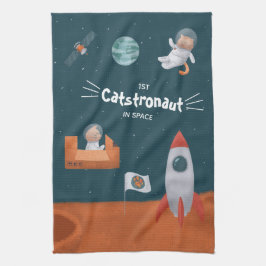 Paño De Cocina Catastronauta caprichosa en el espacio, gatos en M
