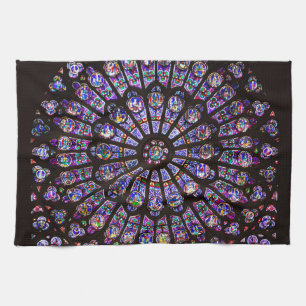 Paño De Cocina Catedral de Notre Dame Ventana Rosa de París