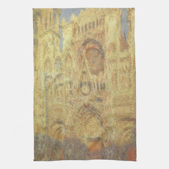 Paño De Cocina Catedral de Rouen, atardecer de Claude Monet (Vertical)