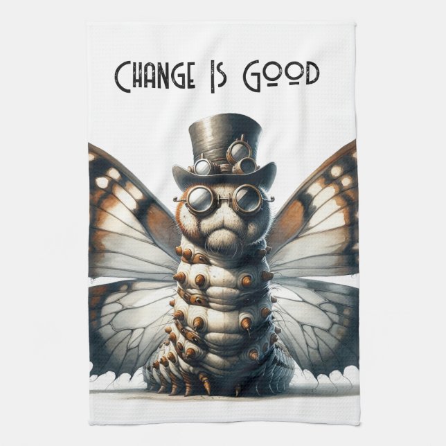 Paño De Cocina Caterpillar Steampunk (Vertical)