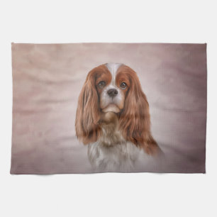 Paño De Cocina Cavalier de perro dibujante King Charles Spaniel