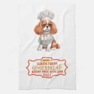 Paño De Cocina Cavalier King Charles Spaniel Baking Gingerbread