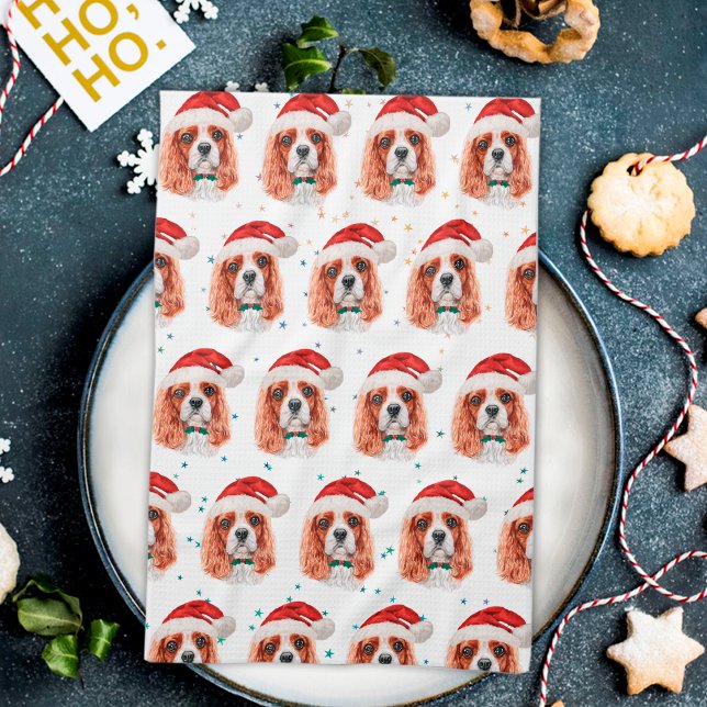 Paño De Cocina Cavalier King Charles Spaniel Navidades de raza de (Subido por el creador)