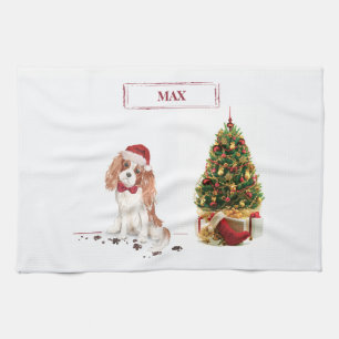 Paño De Cocina Cavalier King Charles Spaniel Navidades graciosos
