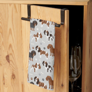 Paño De Cocina Cavalier King Charles Spaniel Paws and Bones