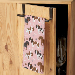 Paño De Cocina Cavalier King Charles Spaniel Paws and Bones Kitch