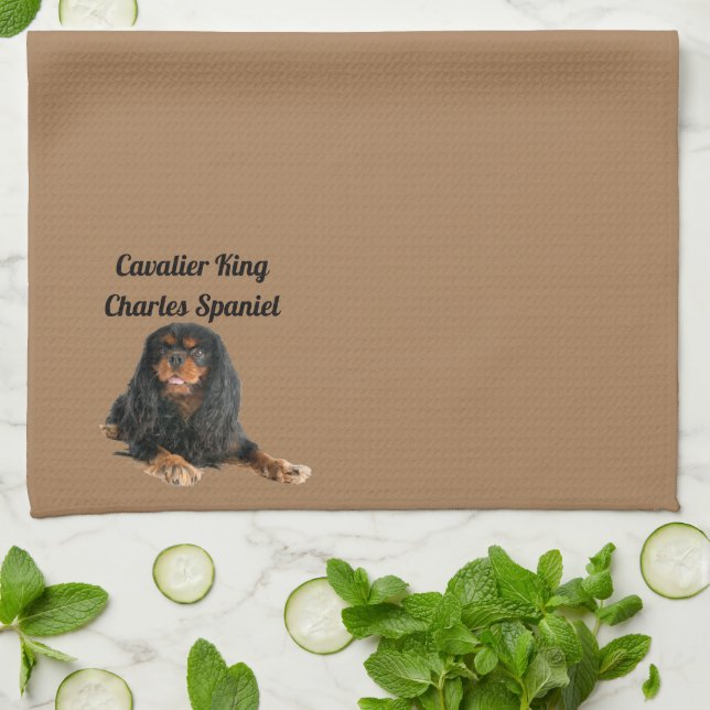 Paño De Cocina Cavalier King Charles Spaniel Perro Cachorro (Doblado)