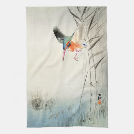 Paño De Cocina Caza de Kingfisher - Ohara Koson - 