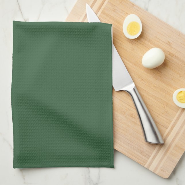 Paño De Cocina Cazador Verde Liso (Doblado Cuarto)