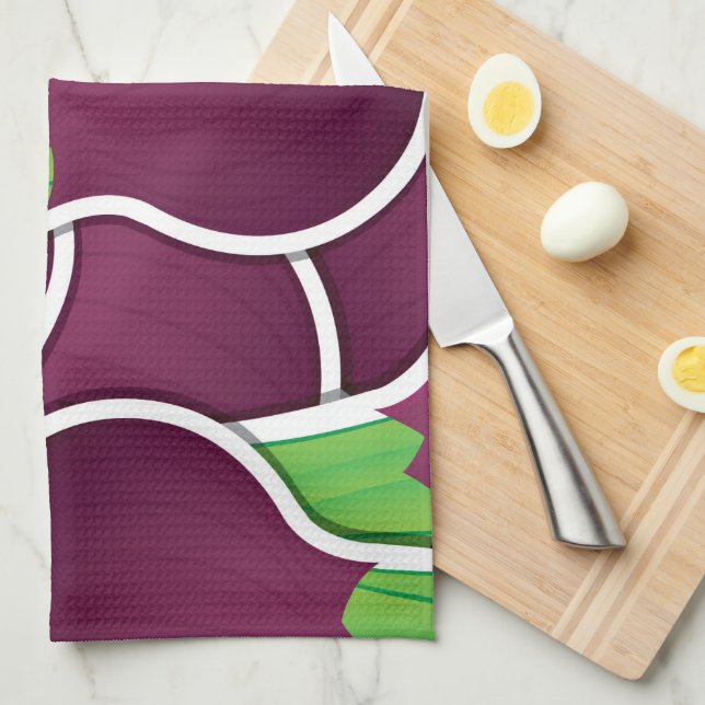 Paño De Cocina Cebollas moradas funky (Doblado Cuarto)