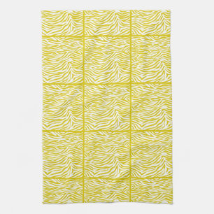 Paño De Cocina Cebra de Safari Golden Poppy, diseño de baldosas