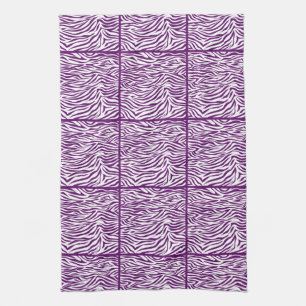 Paño De Cocina Cebra del safari de la violeta africana, diseño