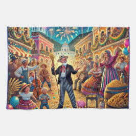 Paño De Cocina Celebración Año Nuevo El Año Viejo