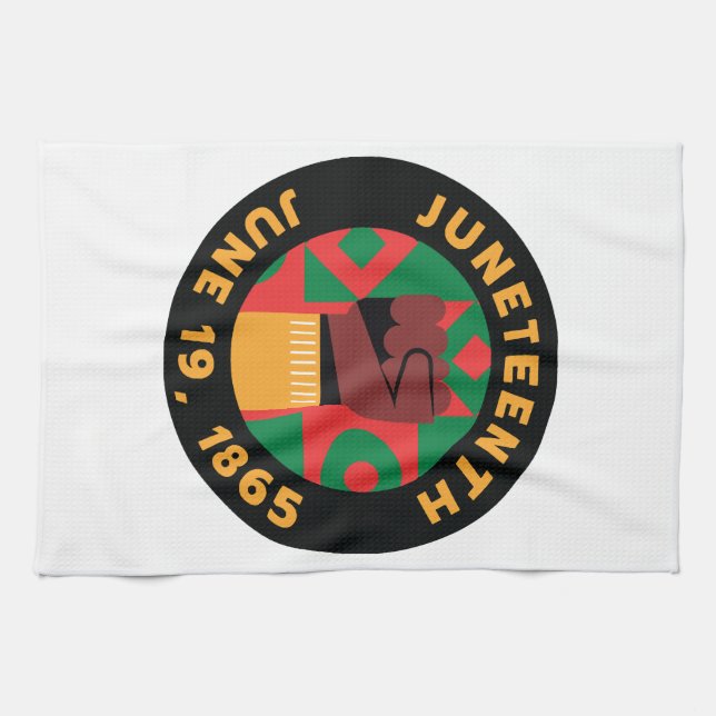 Paño De Cocina Celebración del 19 de junio conmemorando la libert (Horizontal)