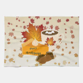 Paño De Cocina Cena de Acción de Gracias Cocina Calabaza Pie Coci