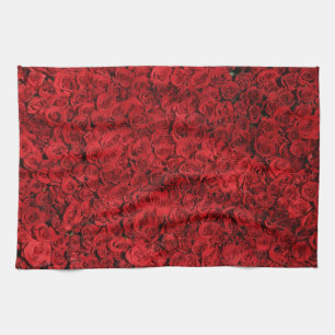 Paño De Cocina Centenares de rosas rojos hermosos