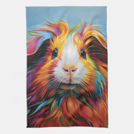 Paño De Cocina Cerdo de Guinea vibrante