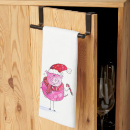 Paño De Cocina Cerdo de Navidades caprichosos