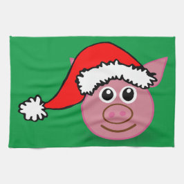 Paño De Cocina cerdo navidad