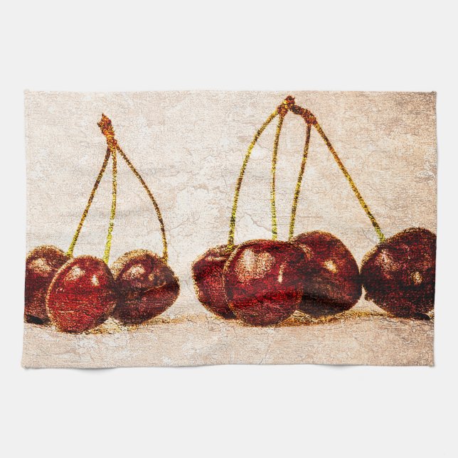 Paño De Cocina Cerezas (Horizontal)