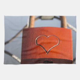 Paño De Cocina Cerradura de corazón de amor