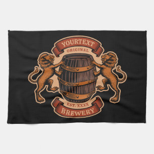 Paño De Cocina Cerveza de cervecería personalizada de roble vinta
