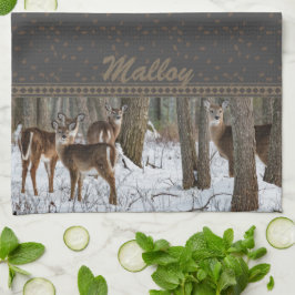 Paño De Cocina Cerveza y pineconas de invierno