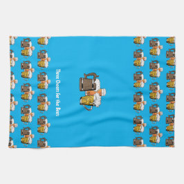 Paño De Cocina Cervezas Cyan Blue personalizado