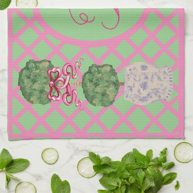 Paño De Cocina Cesta Topiary de Chinoiserie Ginger Jar Jars (Doblado)