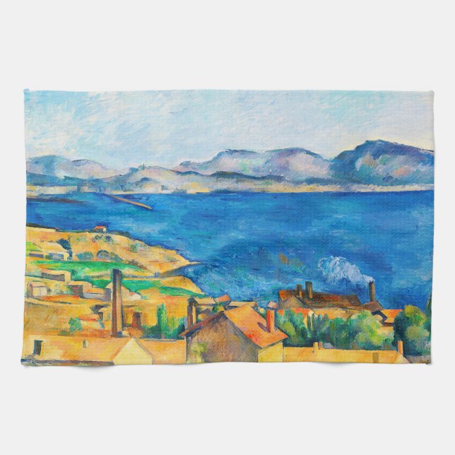 Paño De Cocina Cezanne: La bahía de Marsella, vista desde L'Estaq (Horizontal)