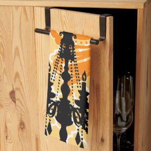 Paño De Cocina Chandelier Damask Tile marroquí