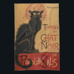 Paño De Cocina Charla del Le Noir - Steinlen<br><div class="desc">El poster de Le Chat Noir de Theophile Steinlen es uno de los anuncios más icónicos del nouveau del arte de toda la hora. El trabajo ofrece un gato negro que se coloca orgulloso con los ojos amarillos sobre un fondo amarillo al lado de las palabras Tournee de Chat Noir....</div>