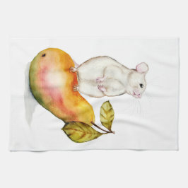 Paño De Cocina Charming Mouse on a Pear